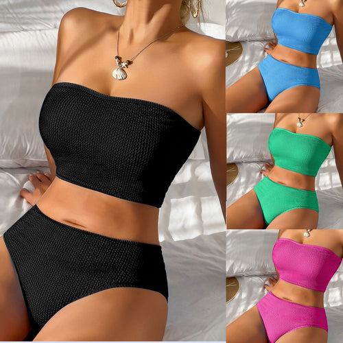 Femme Rippband Bikini Sæt Stilla