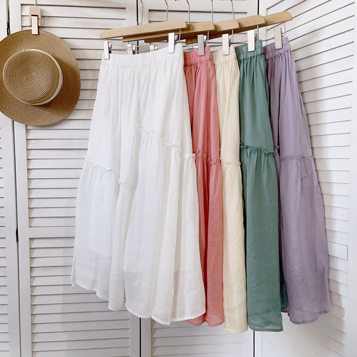 Femme Lagdelt Bohemian Maxi Nederdel Stilla