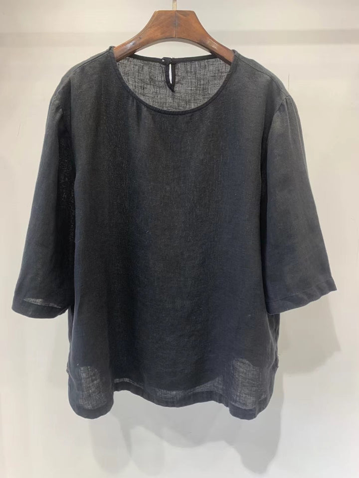 Femme Afslappet Pasform Linned blouse Stilla