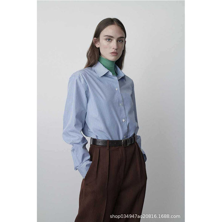 Kvindernes stribede bluse i moderne oversized snit Stilla