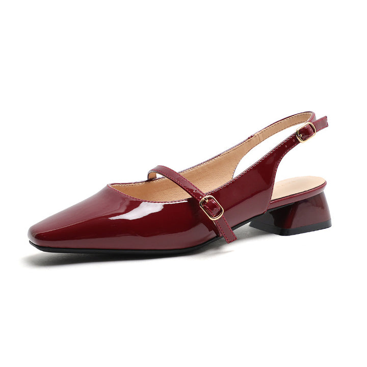 Dame elegante spidse Slingback-høje hæle med dekorativ rem Stilla