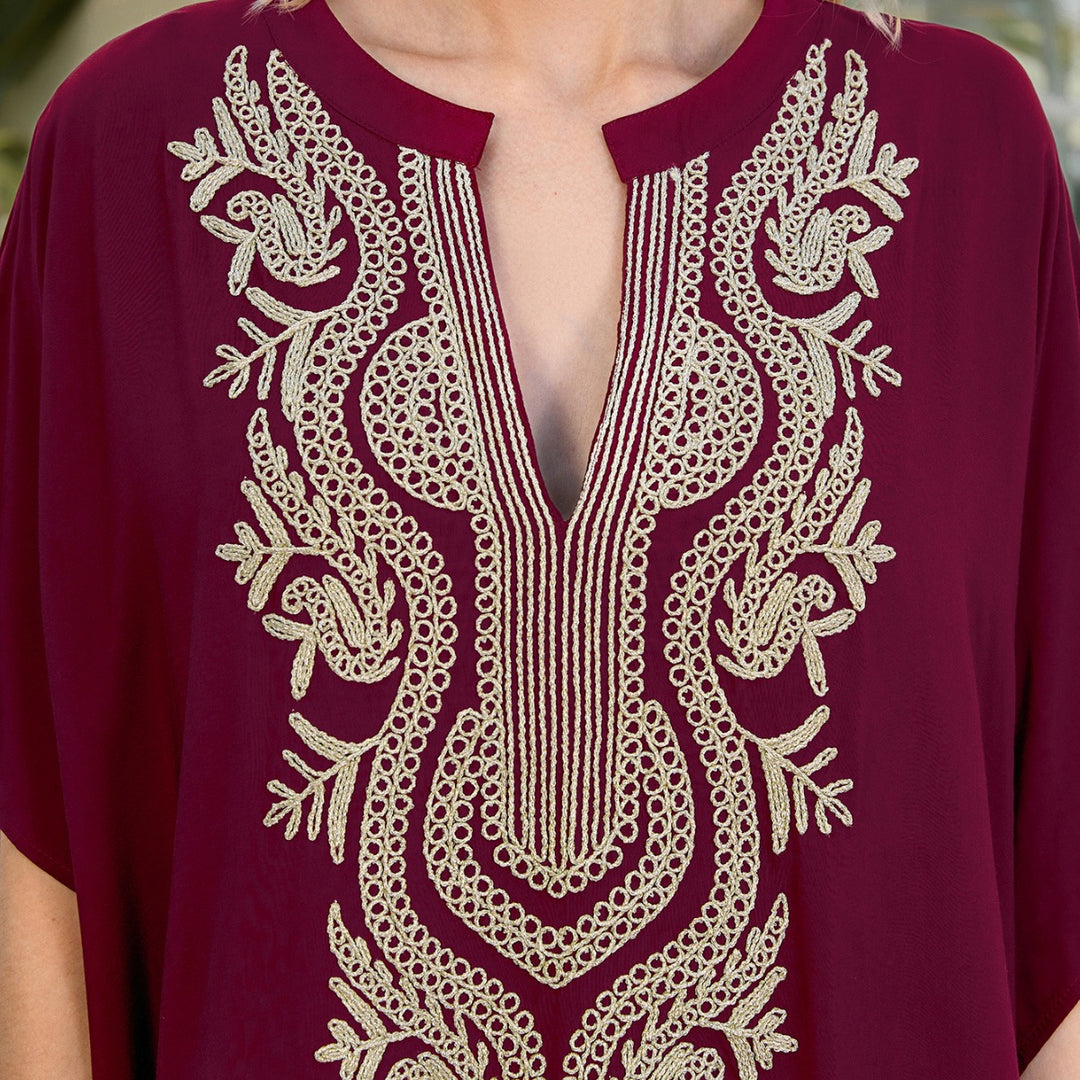Dame Kaftan med detaljerede broderier Stilla