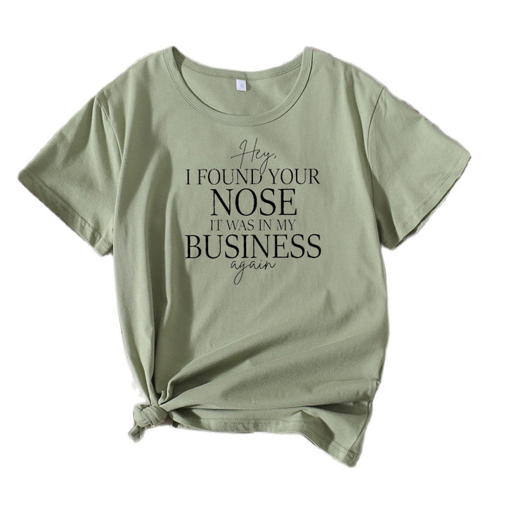 Kvinder Humoristisk Fritid Bomulds T-shirt Stilla