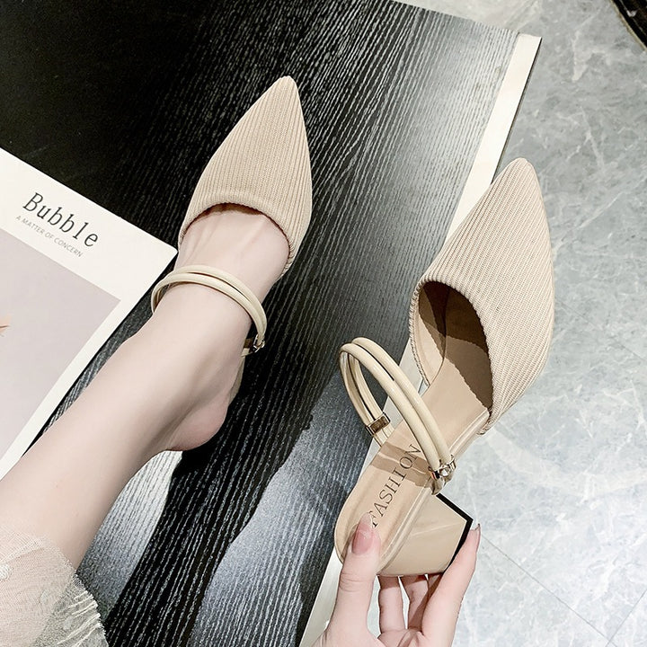 Dame Slingback Pumps med elegant spids design og moderne blokhæl Stilla