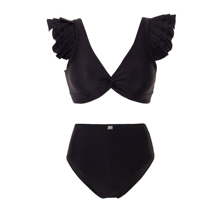 Dame Bikini-sæt med elegant indpakningsskørt og blomster-fald-design Stilla