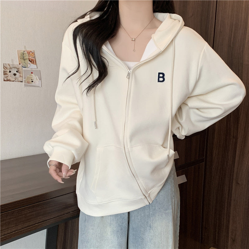 Femme Cozy Zip-Up Hættetrøje med funktionelle Kængurulommer Stilla