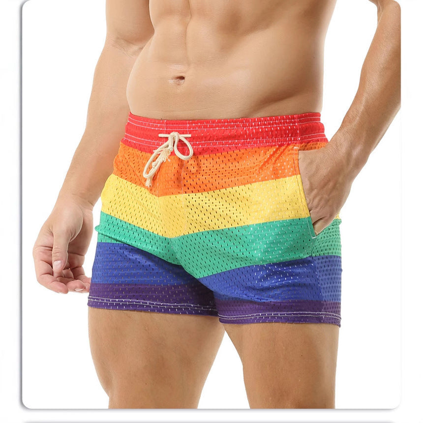 Herrernes badshorts med innovativt netdesign og farverig gradient Stilla