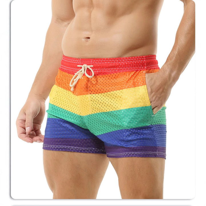 Herrernes badshorts med innovativt netdesign og farverig gradient Stilla