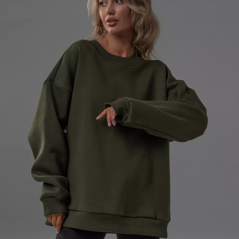 Kvinders hyggelige oversized sweatshirt med en løs pasform og komfortabelt indre for.