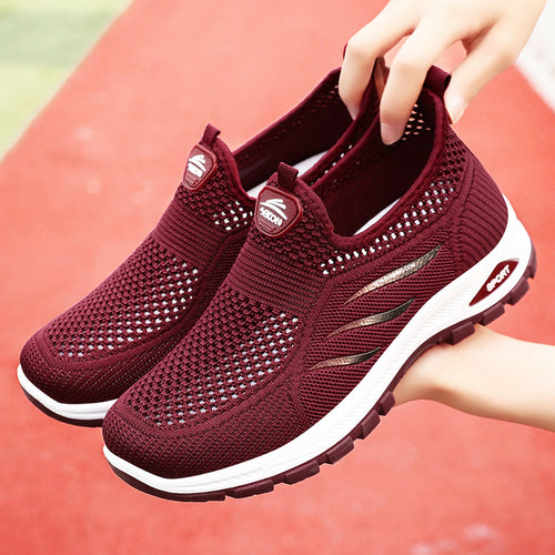 Dame Åndbare Slip-On Løb Sneakers med Stødabsorberende Design Stilla