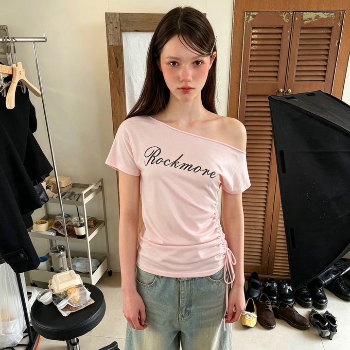 Dame asymmetrisk casual shirt med raffinerede flæsedetaljer Skovae