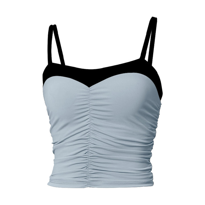 Dame sporty bustier med rynker og justerbare stropper Stilla