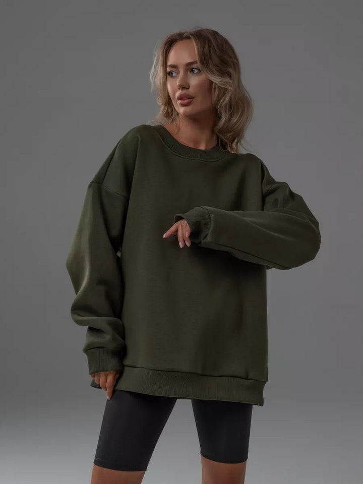 Stilla | Casual Rund Hals Løs Pullover Sweatshirt Top