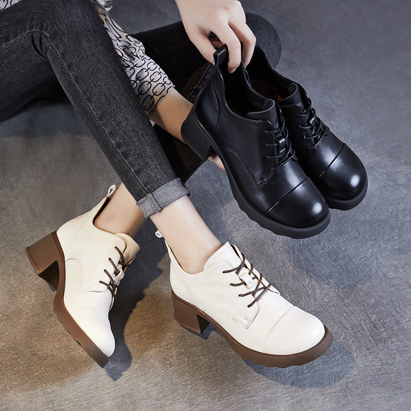 Dame Chunky Heel Schnür-Støvletter med polstret indersål Stilla