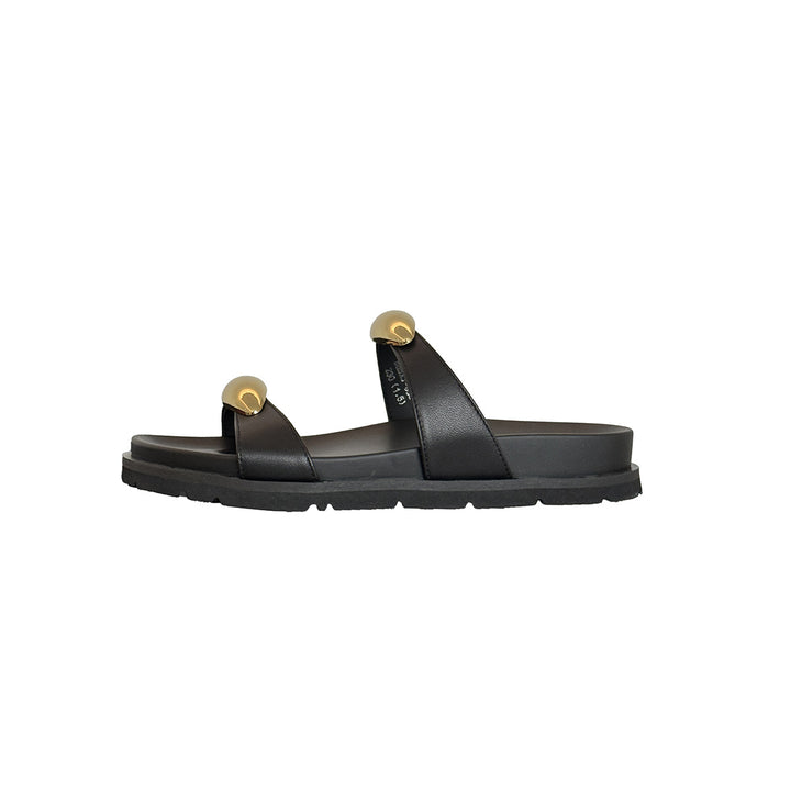 Femme Elegant Triple-Rem Strap Slide Sandaler Stilla