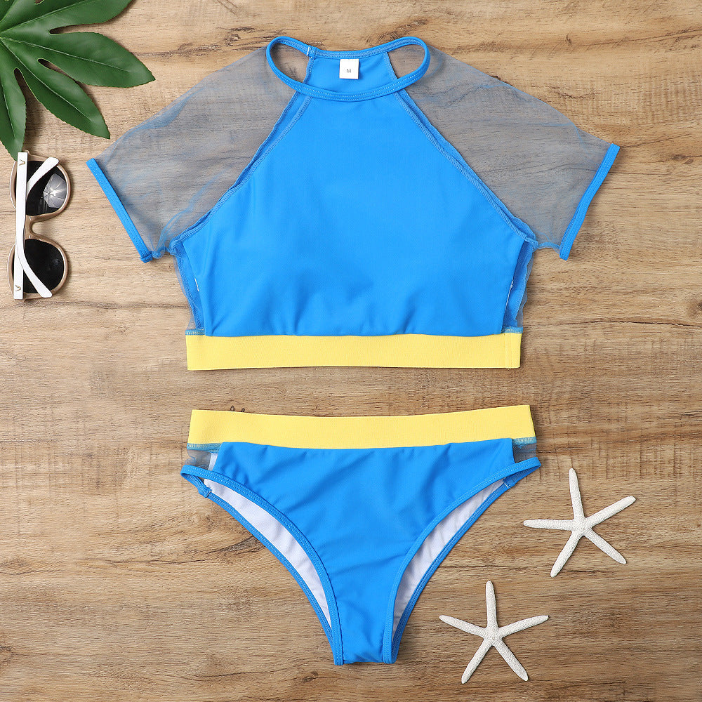Dame sports-bikini-sæt med kort top og elastisk bånd Stilla
