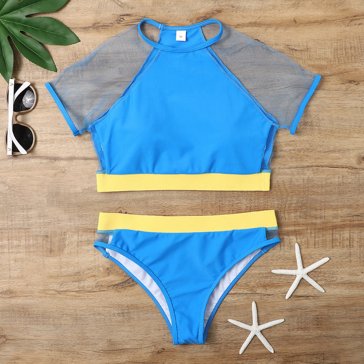 Dame sports-bikini-sæt med kort top og elastisk bånd Stilla