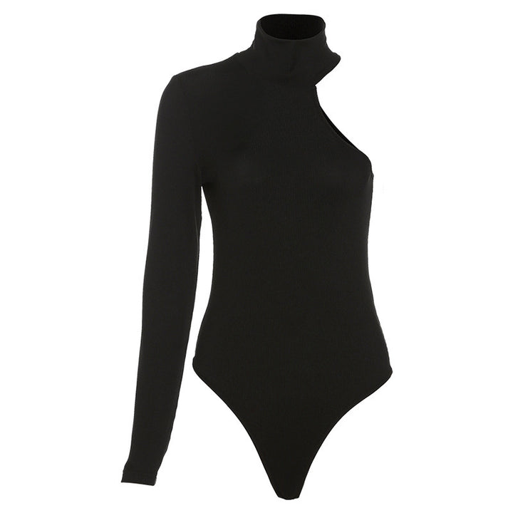 Dame Elegant Ensidig Bodysuit med Ståkrave Skovae