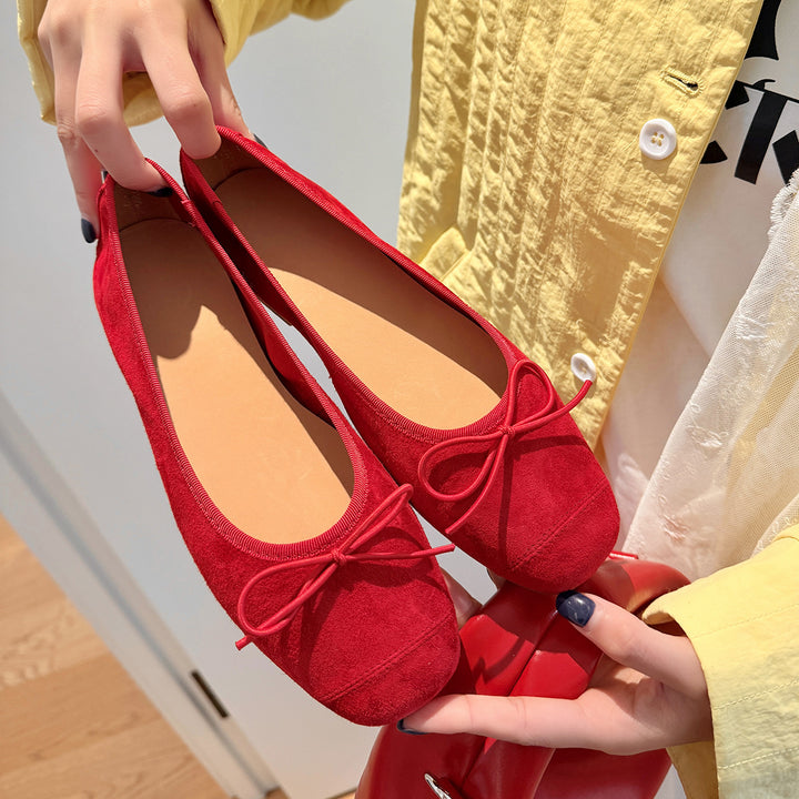 Dame Særlæder Bue-Detail Ballerina Flats Stilla