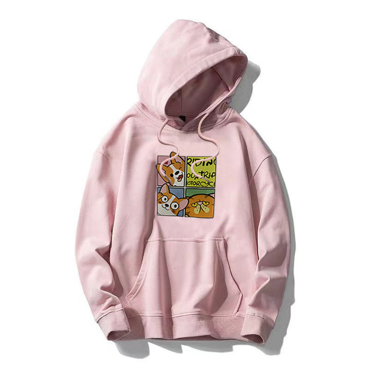 Kvinde Hoodie med sødt hunde design Skovae