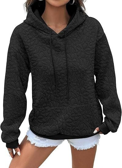 Dames fashion sweatshirt med tekstureret blomsterdesign Stilla