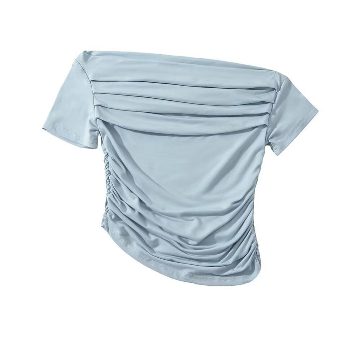 damer elegant overdel med raffinerede folder og smart off-shoulder design Stilla