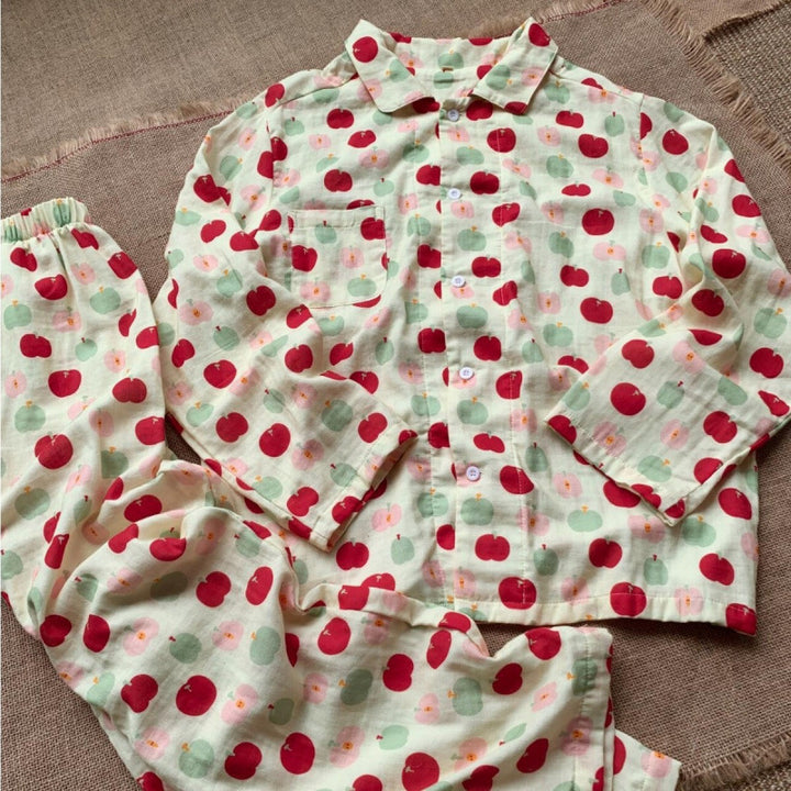 Femme Cozy Trykt Pyjamasæt Stilla