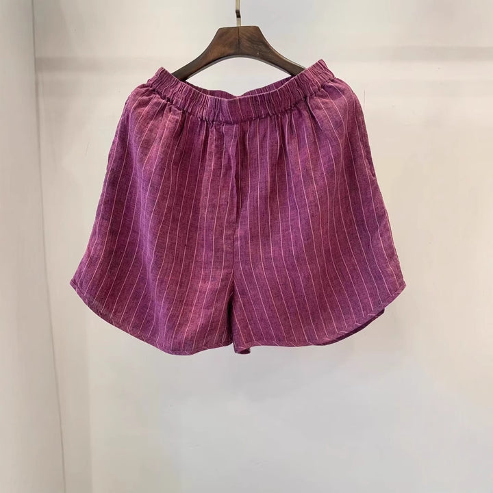 Femme Letvægt Stribet Relaxed Fit Shorts Stilla