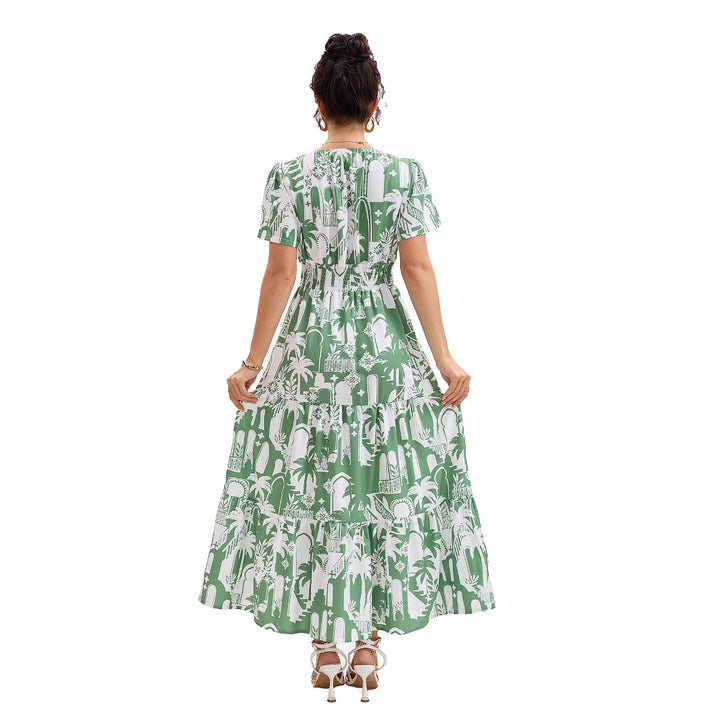 Kvinder Tüll Boho Maxi Kjole Stilla