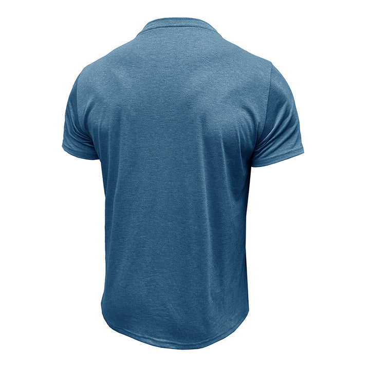 Herrer Kortærmet Henley T-shirt med modiske detaljer Stilla
