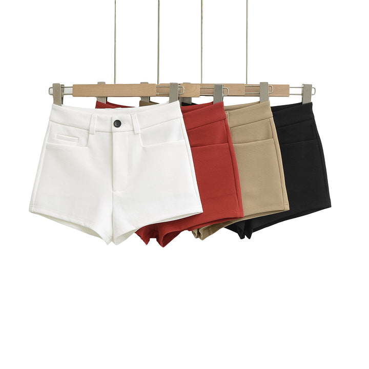 Dame højtaljede shorts med elegant snit og praktiske lommer Stilla