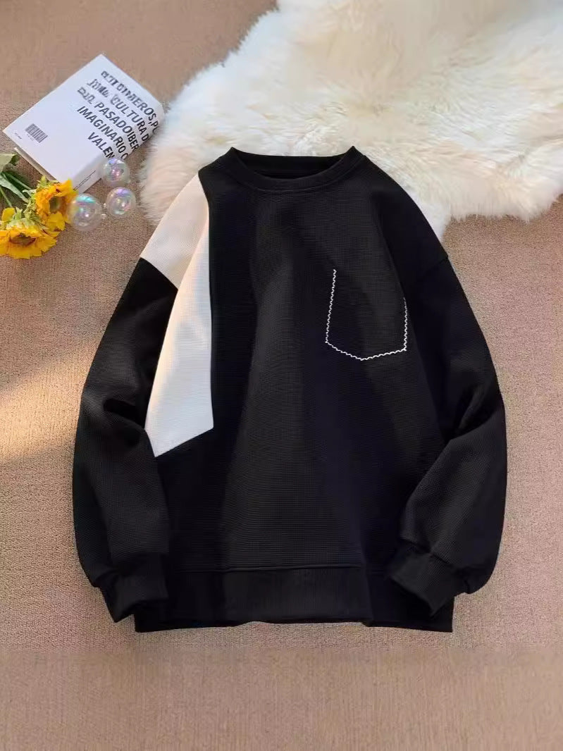 Herrer afslappet sweatshirt med unikt design og praktisk brystlomme Stilla