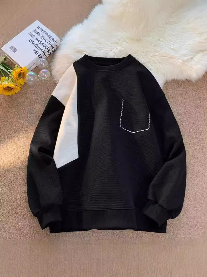 Herrer afslappet sweatshirt med unikt design og praktisk brystlomme Stilla