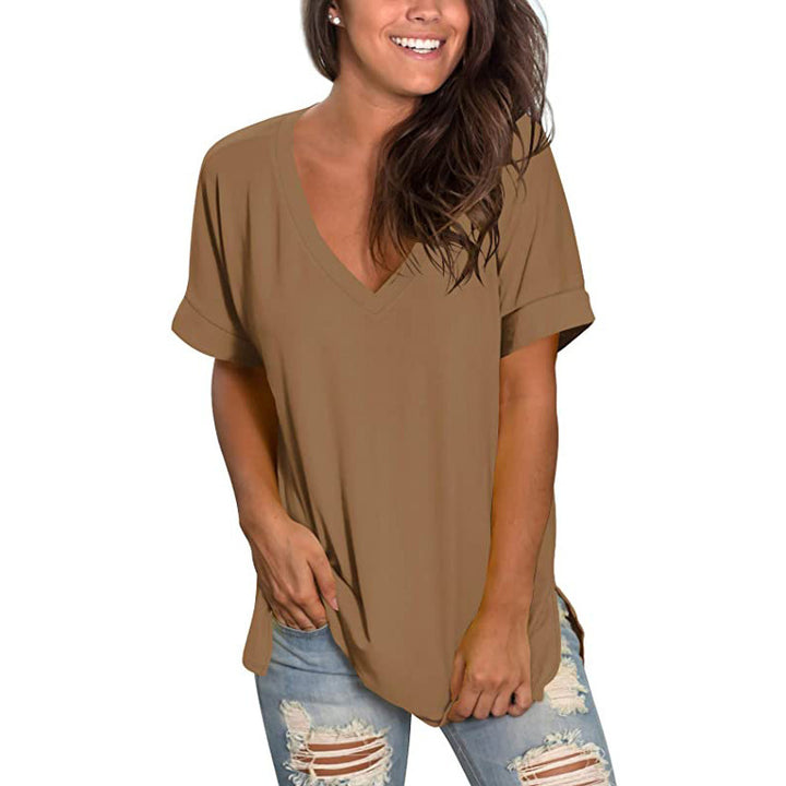Dame Fritids V-Udskæring T-Shirt Stilla