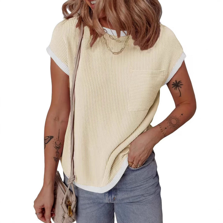Dame Casual Struktureret Pocket Tee Stilla