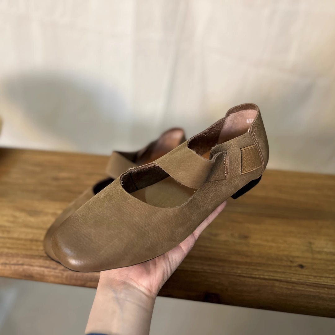 Dame Stilfulde Mary Jane Ballerinas med unikt udskæringsdesign Stilla
