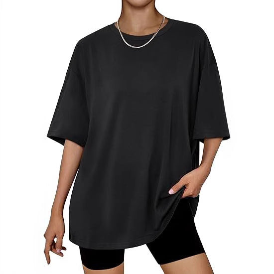 Dame Oversized Struktur T-Shirt Stilla