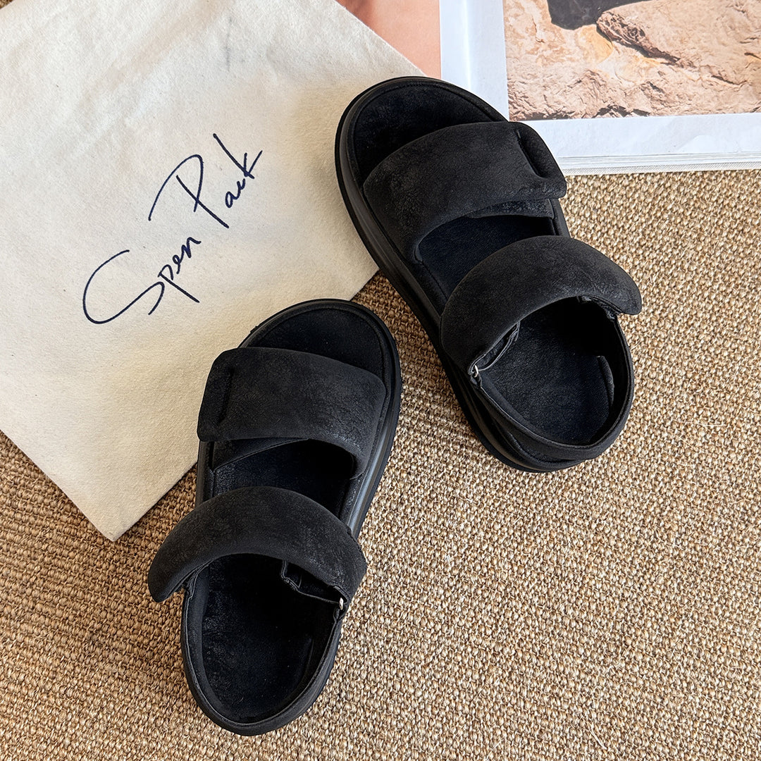 Femme Comfort Slide Sandaler med justerbare remme Stilla