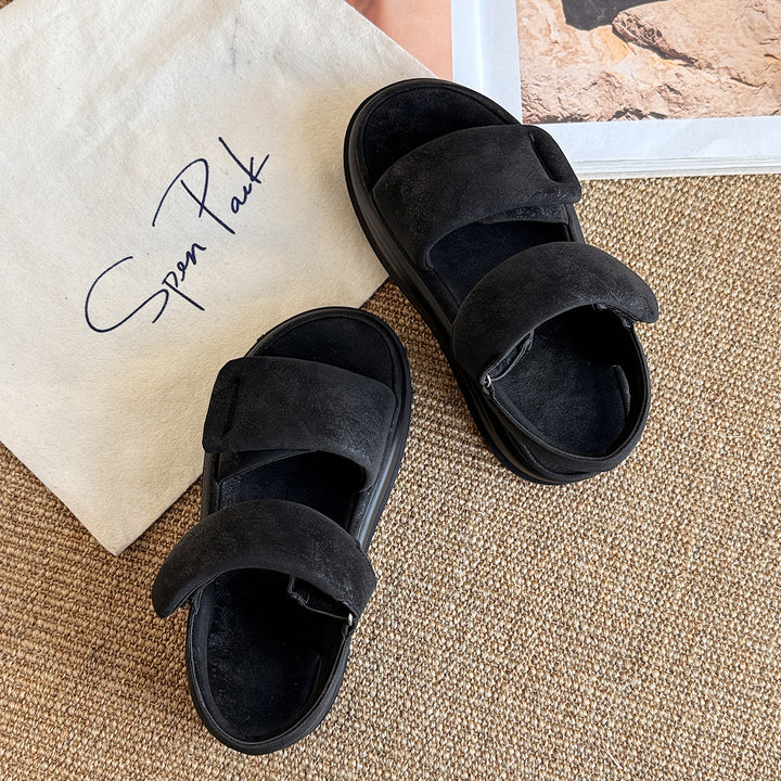 Femme Comfort Slide Sandaler med justerbare remme Stilla