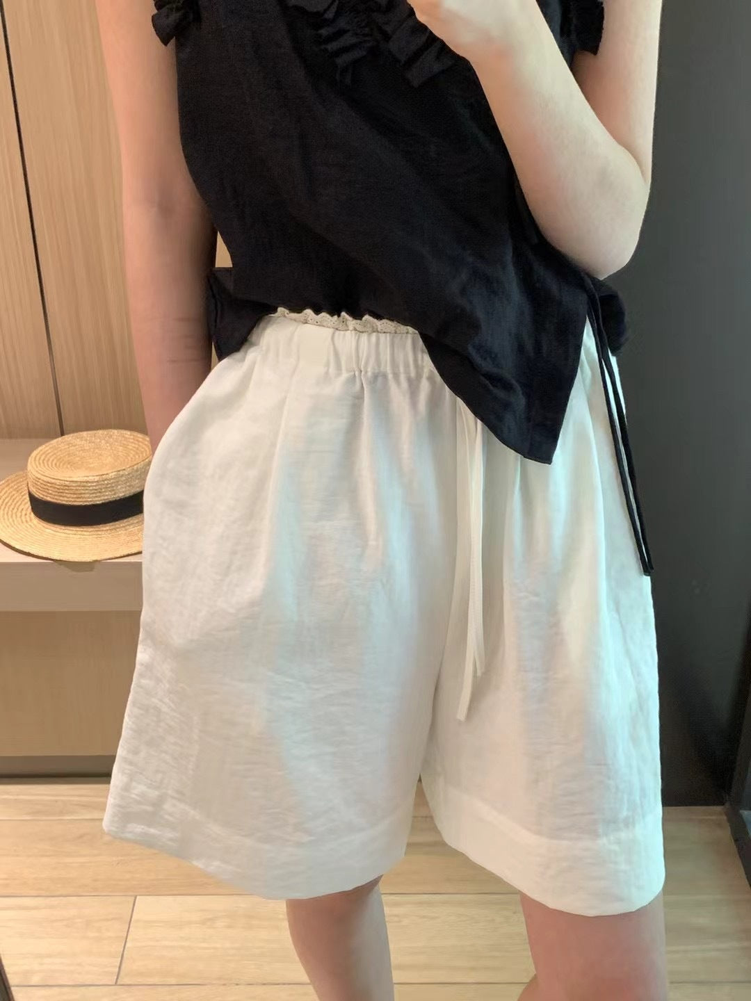 Femme Casual Relaxed Fit Linnen Shorts Stilla