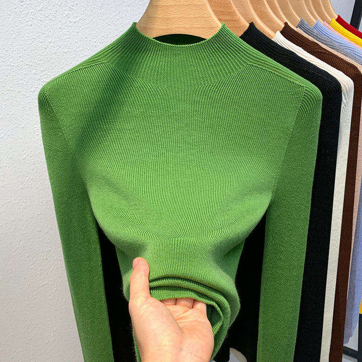 Dame Figurtilpasset Turtleneck-overdel i ribstrik Stilla