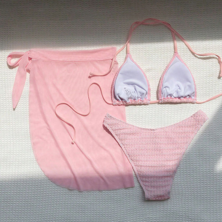 Dame Triangel-Bikini-Sæt med matchende Indigo Skirt Skovae