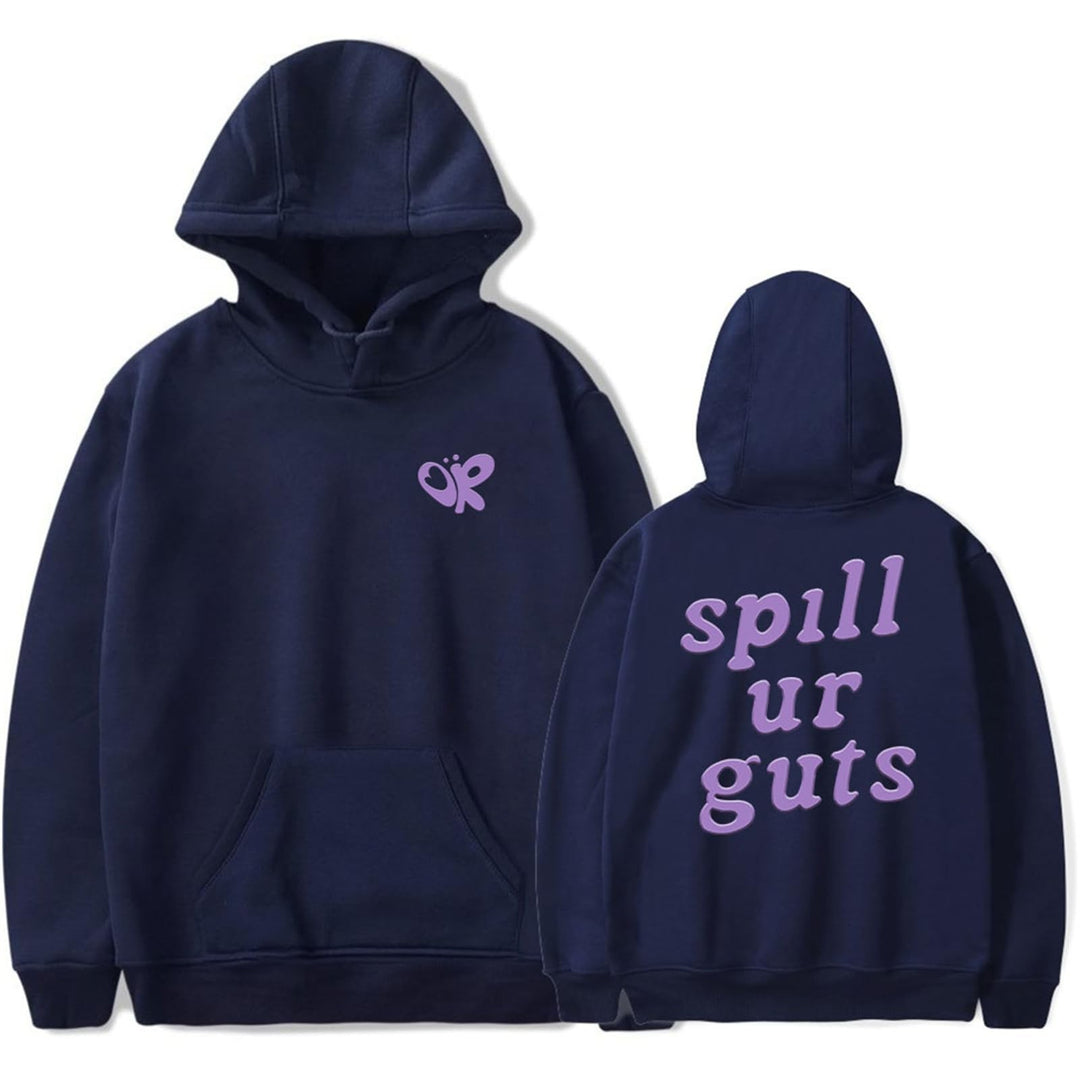 Kvinders hoodie med afslappet skrift og behagelig pasform Skovae