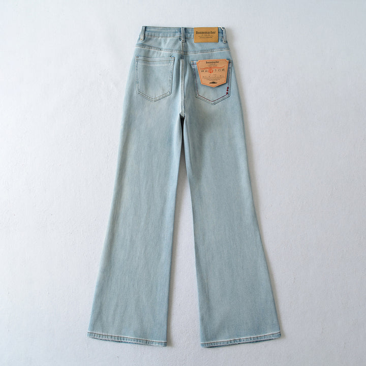 Dame Flared Jeans i vintage-stil med høj talje og bred ben Stilla