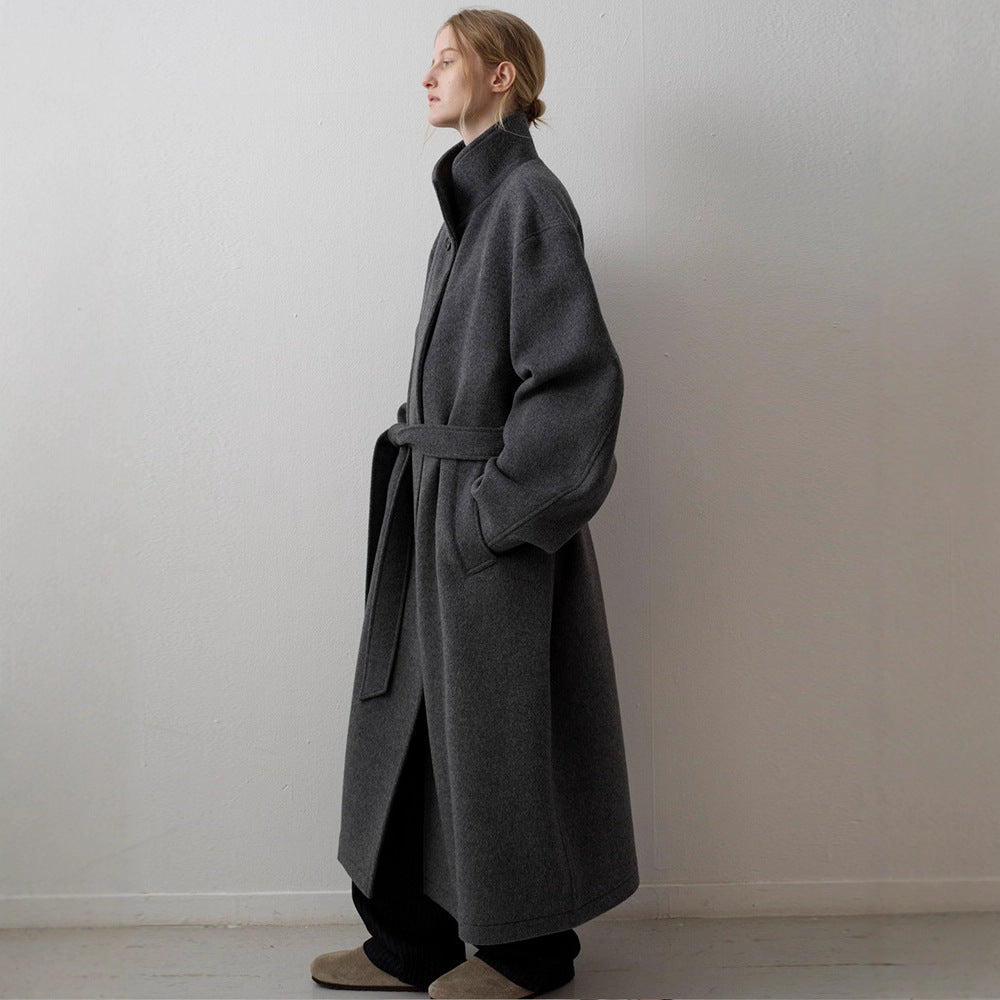 Kvinders elegante og oversized uldfrakke Stilla