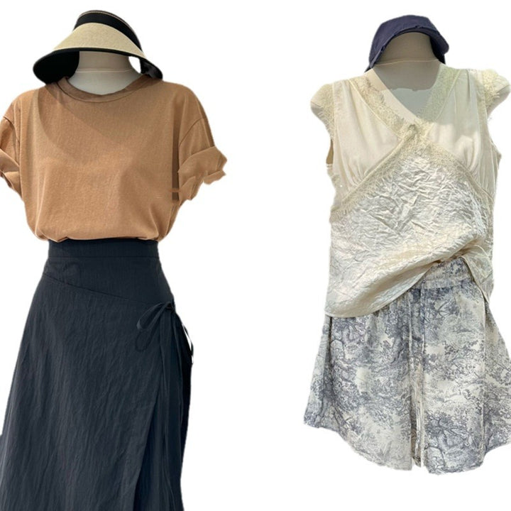 Femme Afslappet Pasform Vintage-inspirerede Trykte Shorts Stilla
