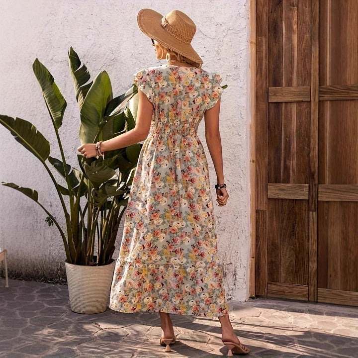 Dame Floral Maxi Kjole Stilla
