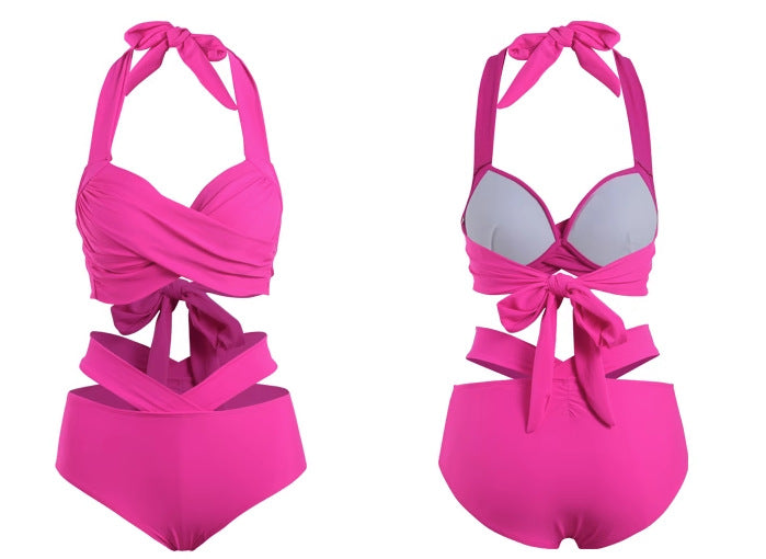Dame bikini sæt med raffineret indpakningsdesign og justerbare stropper Stilla