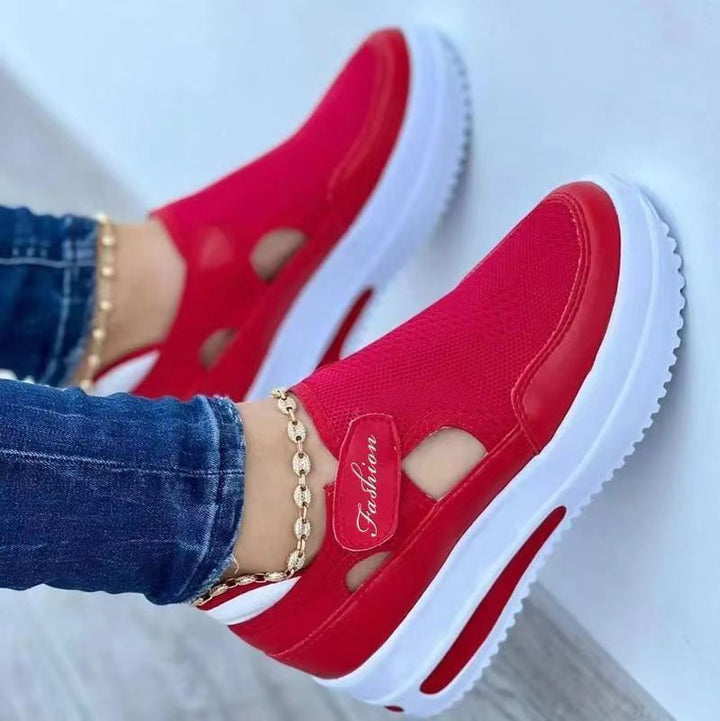 Dame Mode Slip-On Sneakers med åndbart mesh-overdel og polstret fodseng Stilla