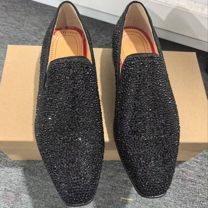 Herrer krystal-dekorerede slippers Stilla